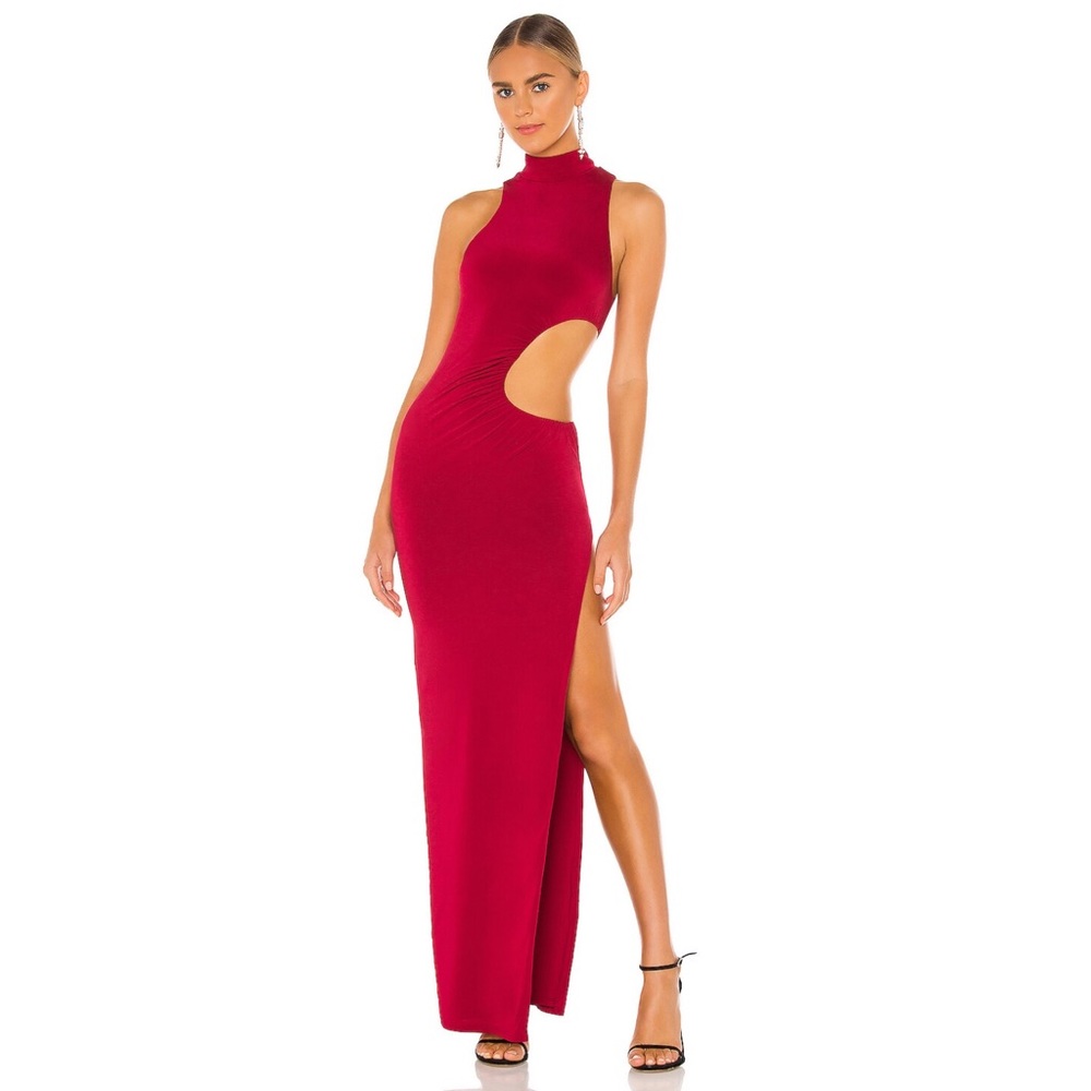 h:ours Red Cutout Maxi Dress